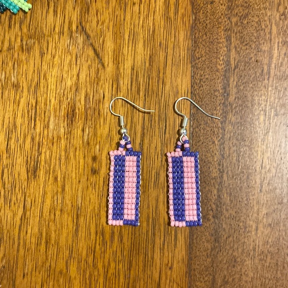 Handmade Beaded Earrings - Picture 1 of 3
